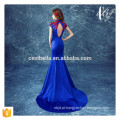 VENDA IMPERDÍVEL!!!!! Blue Fishtail Evening Dress For Women Festa de Natal 2016 Sexy Women Bodycon Evening Dress